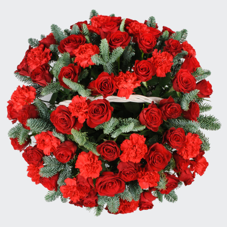 Букет в корзине Зимнее танго