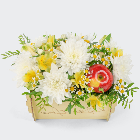 Букет в кашпо Яркое утро