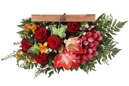 Букет Сундук желаний в кашпо