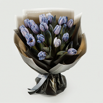Букет из 21 тюльпана Аметист