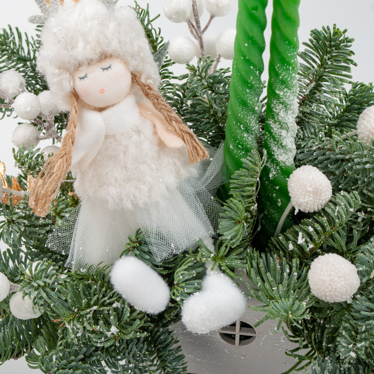 Композиция в кашпо Песня Рождества