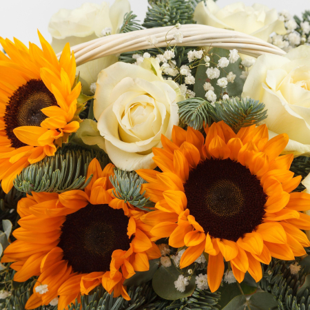 Букет в корзине Новая натура