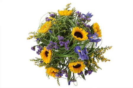 Букет с подсолнухами Тропа славы