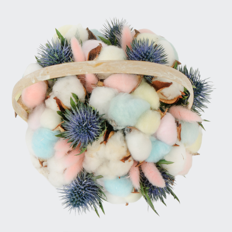 Букет в корзине Добрый ежик