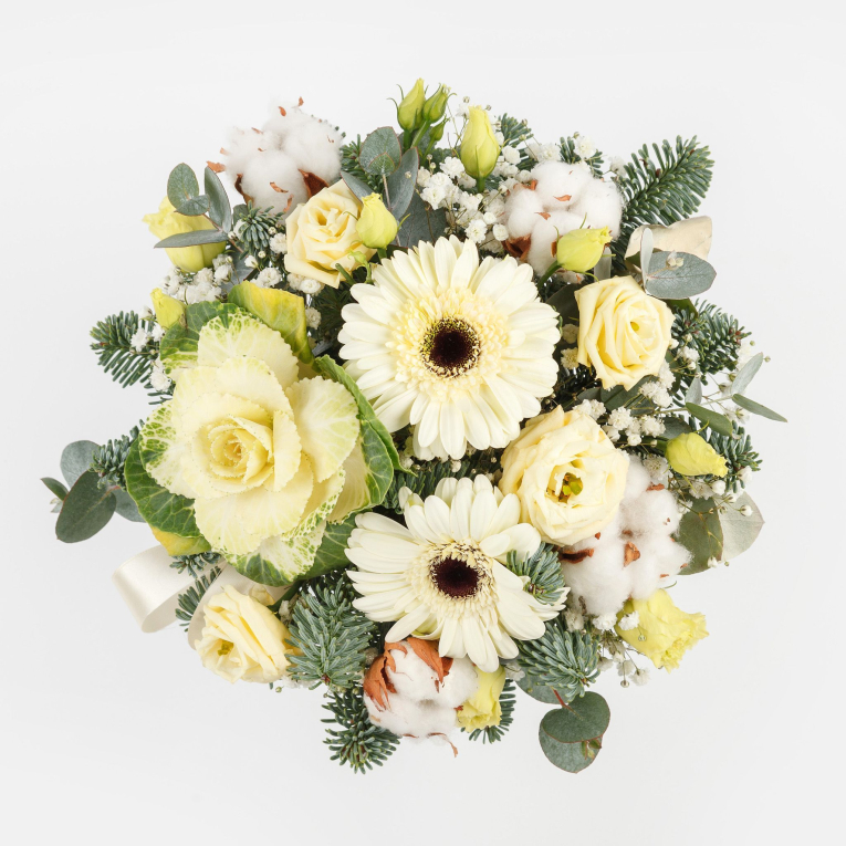 Букет в коробке Зеленая сказка