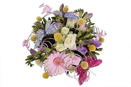 Букет Незабываемое впечатление в шляпной коробке