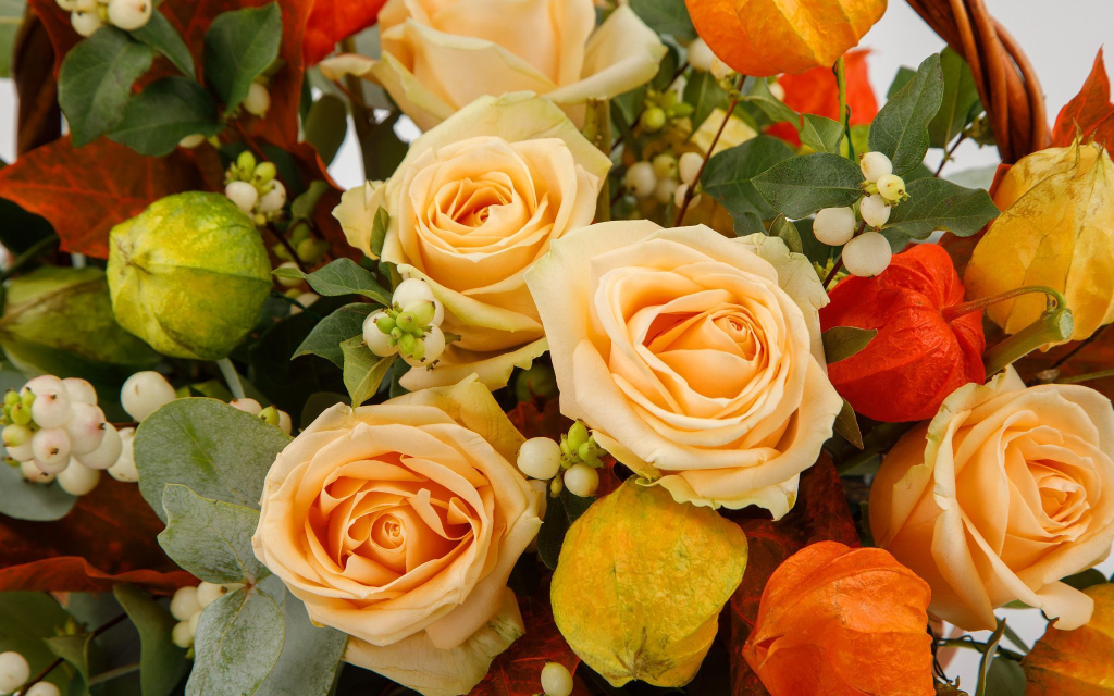 Букет в корзине Осенние дары