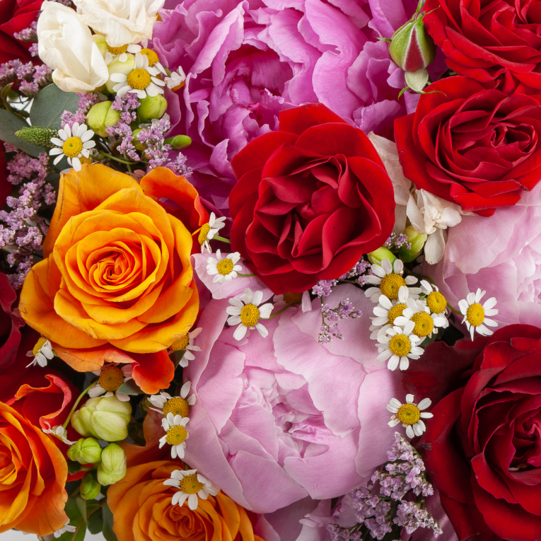 Букет в корзине Летняя палитра