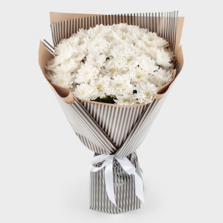 Букет белых хризантем Облачный вояж