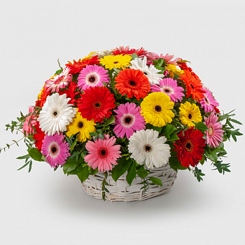 Букет в корзине Раскраска