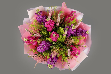 Букет с маттиолой Лесная фея