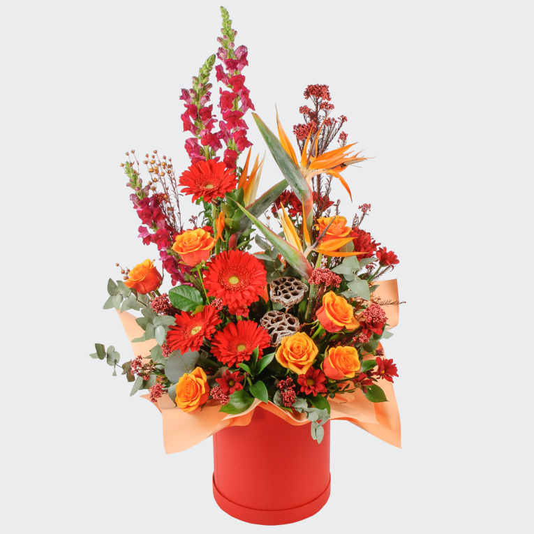 Букет в шляпной коробке Экватор