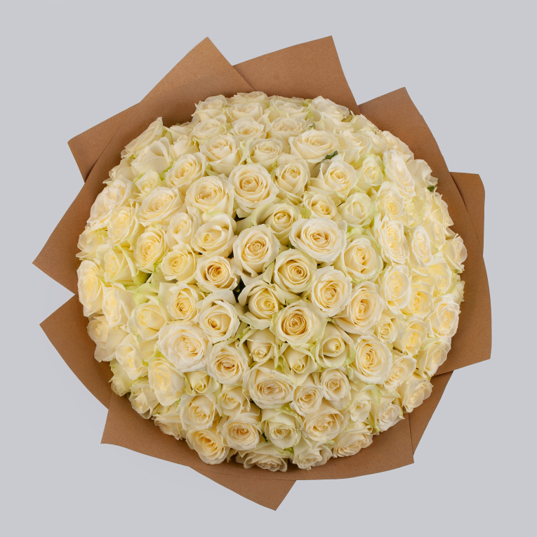 Букет из 101 розы в крафте Мелодия любви