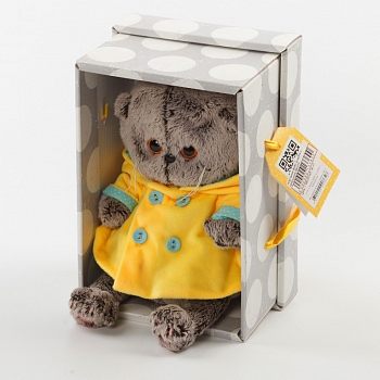 Кот Басик BABY в шубке с капюшоном