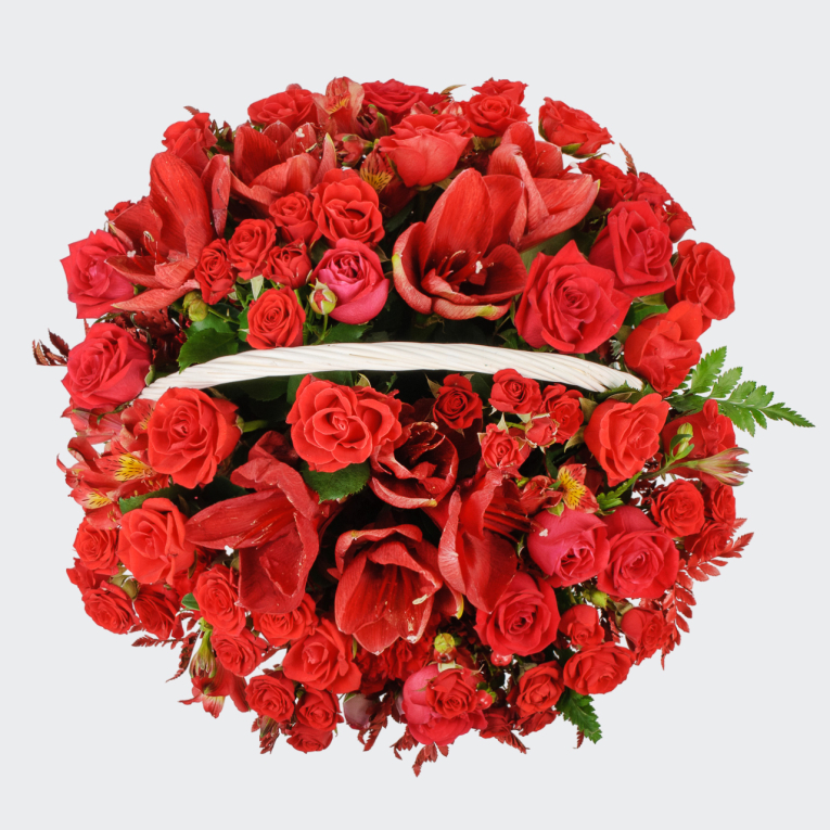 Букет в корзине Расцвет чувств