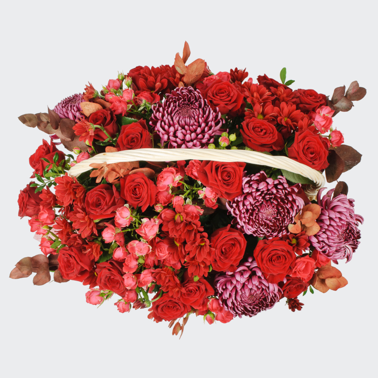 Букет в корзине Бурные чувства