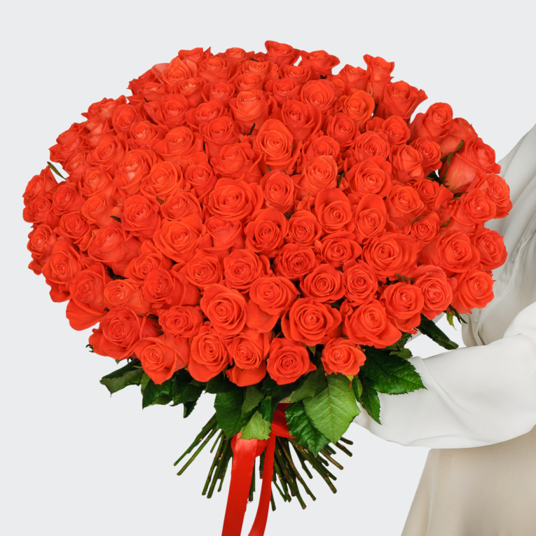 Букет 101 роза Вау