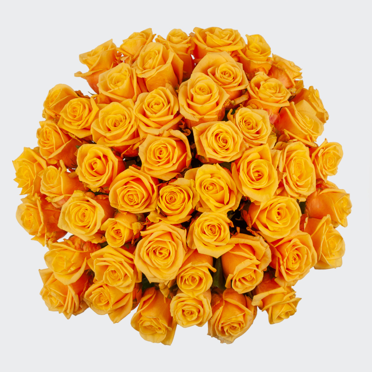 Букет 51 роза Апельсиновый джаз