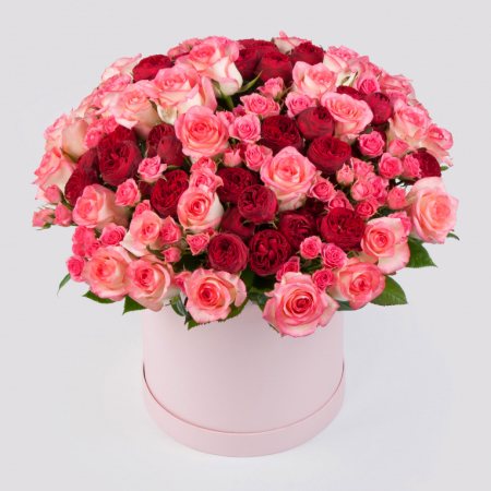 Букет в коробке Сезон страсти (51 роза)