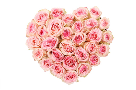 Композиция Юная любовь в коробке-сердце