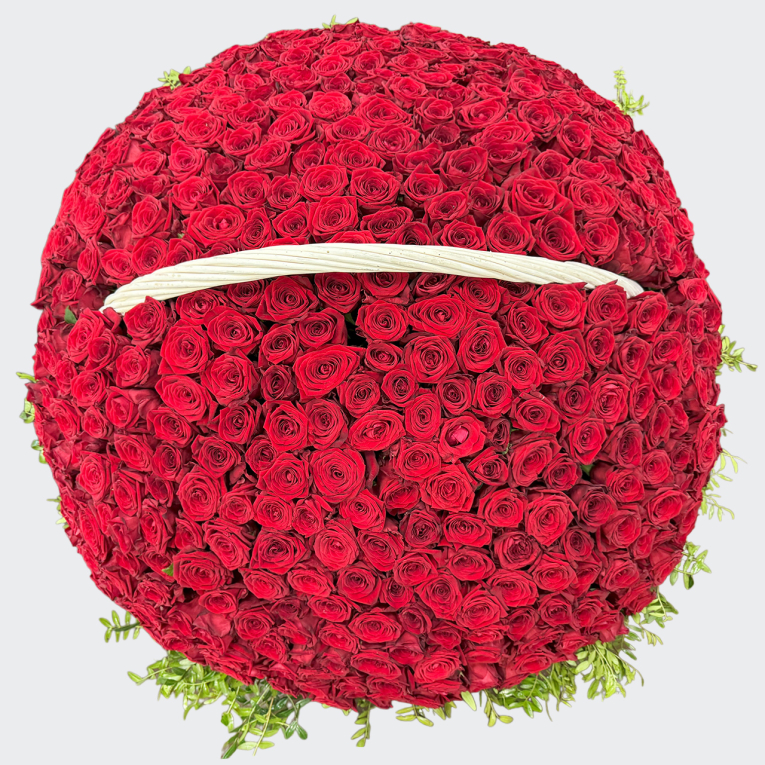 Букет 501 роза в корзине