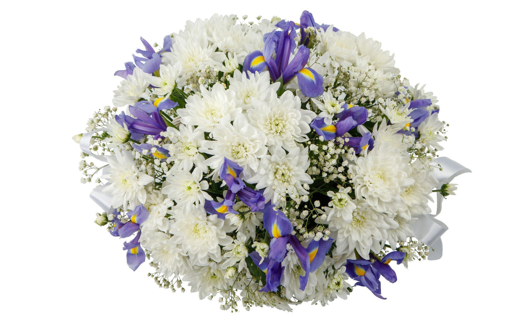 Цветы в корзине Небо в облаках