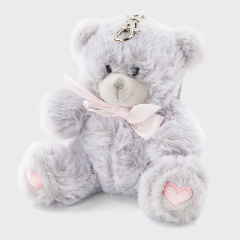 Брелок «Мишка с бантиком» (сиреневый)