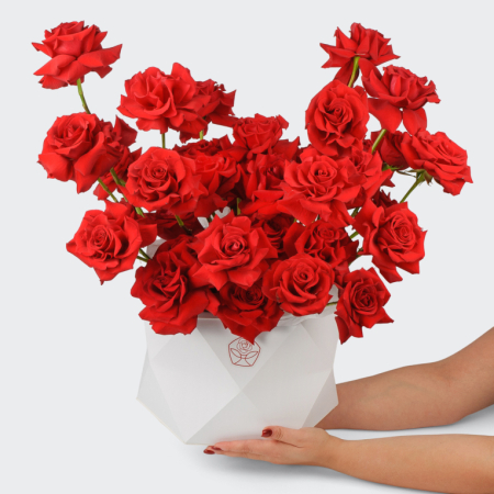 Букет в коробке Валентинка (35 роз)