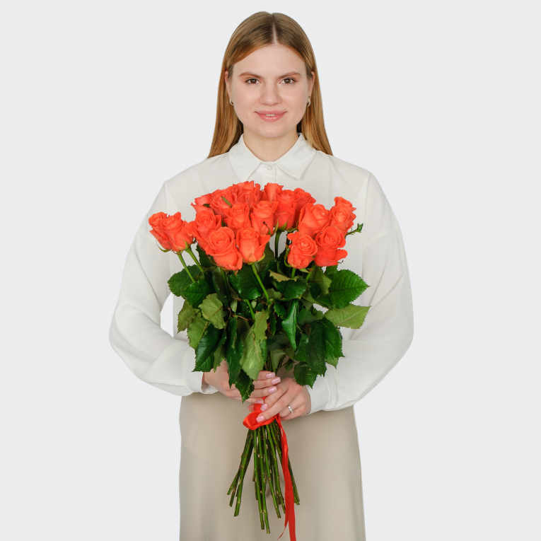 Букет 21 роза Вау
