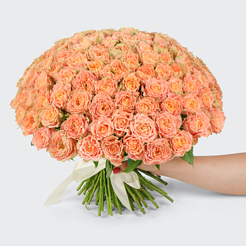 Букет из 101 розы Персиковое удовольствие