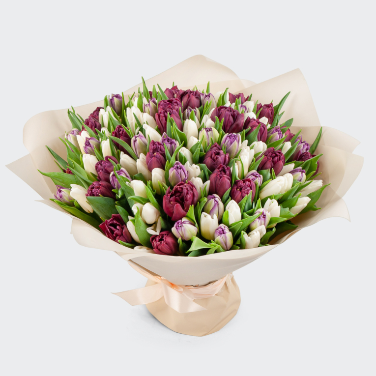 Букет 101 тюльпан Дорога сна