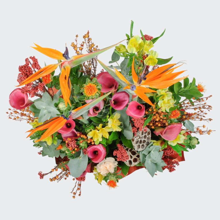 Букет в корзине На крыльях любви