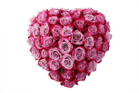 Композиция Оттенки любви в коробке-сердце