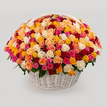 Букет в корзине Россыпь звезд (301 роза)