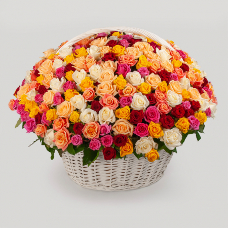 Букет в корзине Россыпь звезд (301 роза)