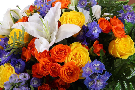 Букет с лилиями Долгий уик-энд