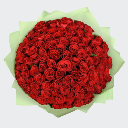 Букет из 101 розы Красный цвет страсти