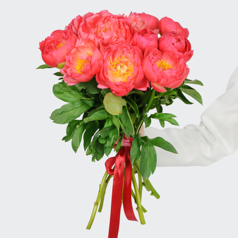 Букет 11 пионов В порыве чувств