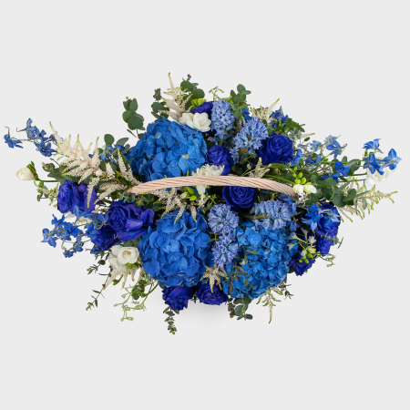 Букет в корзине Синяя вспышка