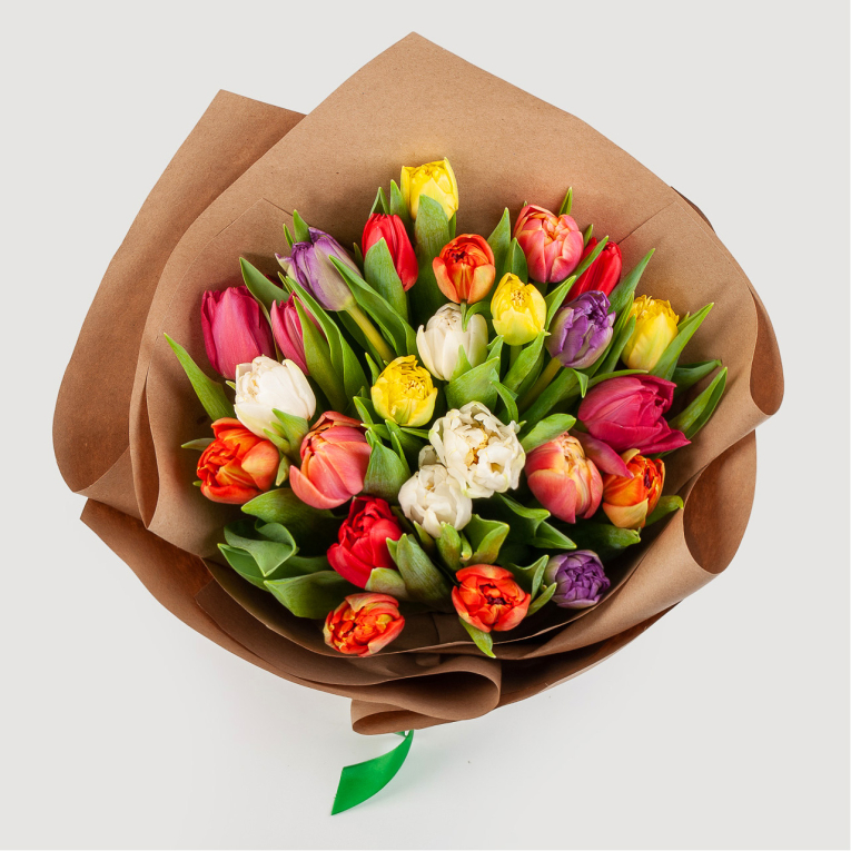 Букет из 25 тюльпанов Апрель