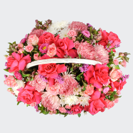 Букет в корзине Розовая герцогиня