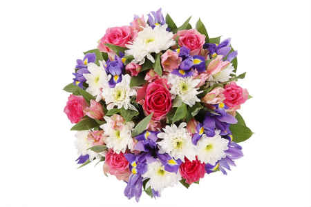 Букет Веселые акварели в шляпной коробке