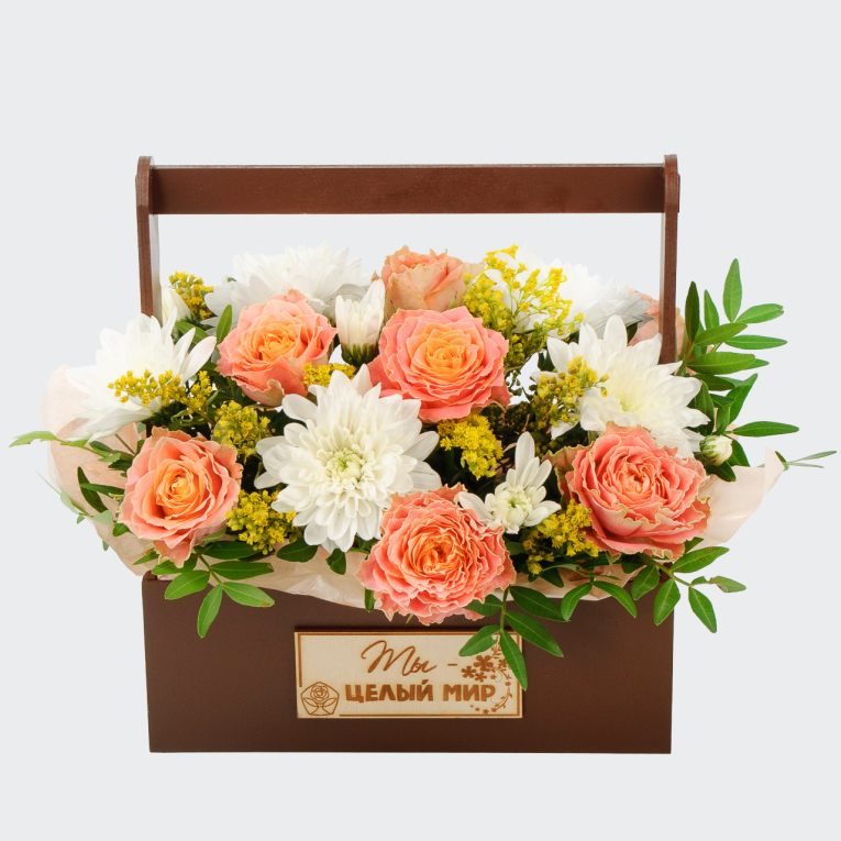 Букет в ящике Тропа любви