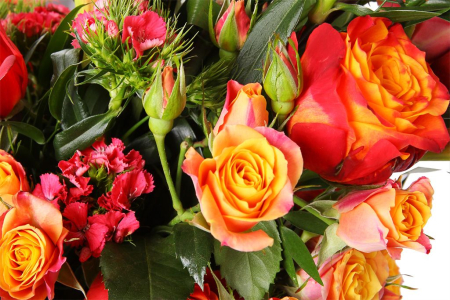 Букет 50 оттенков красного