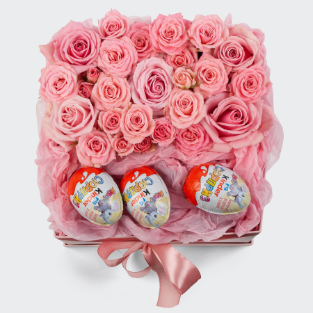 Композиция Розы с сюрпризом