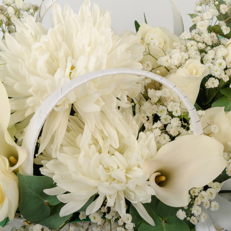 Букет в кашпо Тонкие линии