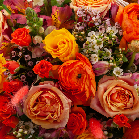 Букет в корзине Солнечный танец