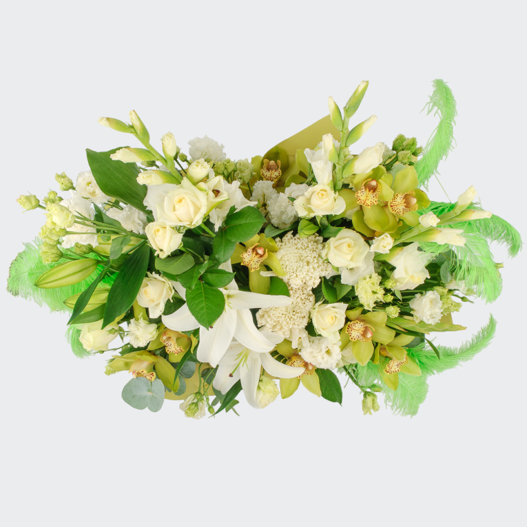 Букет в коробке Снежная вершина