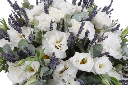 Букет Белая волна в кашпо