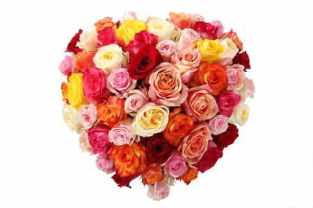 Композиция Вся гамма чувств в коробке-сердце